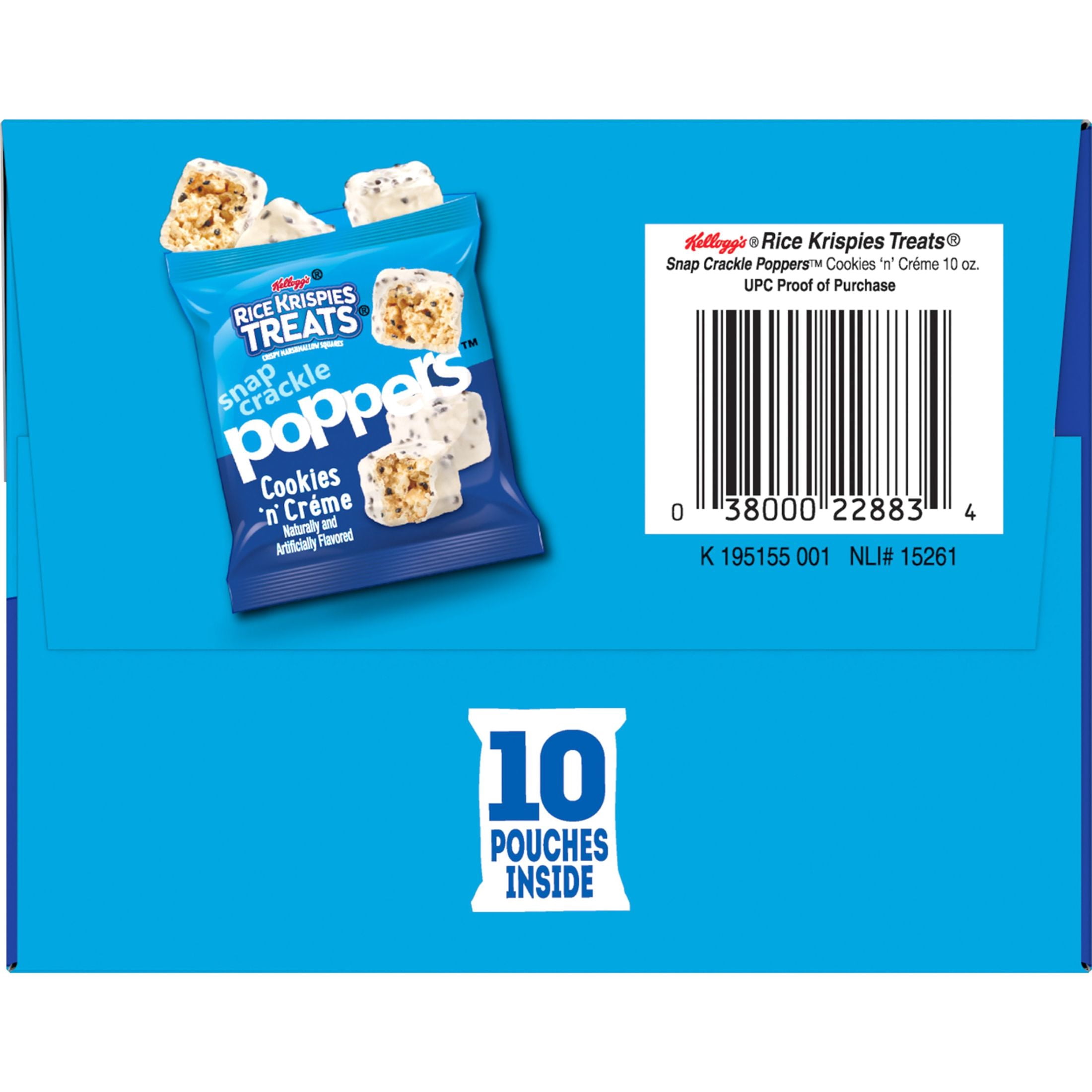 Rice Krispies Treats Poppers Cookies'n'Creme Marshmallow Breakfast Bites, 10 oz, 10 Count