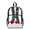 Black Polka Dot Pattern, variant on USA Star Clear Backpack with Adjustable Straps Heavy Duty Transparent Backpack, Side Pockets 17 Inch Clear Bookbag for Stadium Gym Travel