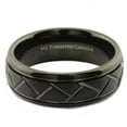 thumbnail image 5 of MJ Metals Jewelry Men/Women Tungsten Carbide 8mm Wedding Band Hand Crafted Brushed Black Plated Ring, 5 of 6