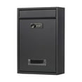 thumbnail image 2 of Large Vintage Mount Mailbox with Lock Letterbox Drop Box Rain Iron for Outdoor Townhouse Loading Newspaper Office, 2 of 7