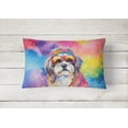thumbnail image 2 of Shih Tzu Hippie Dawg Fabric Decorative Pillow, 2 of 4