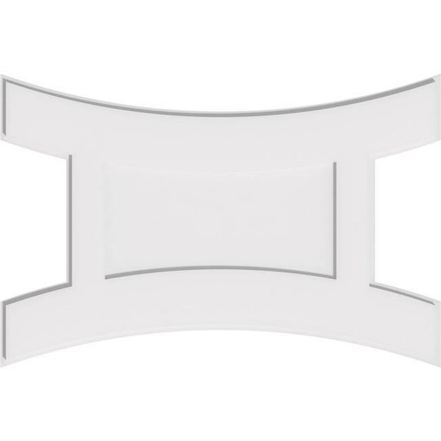Ekena Millwork CMP38X25HN 25,37 x 38 Po Rectangle Havre Architectural Grade Médaillon de Plafond Contemporain PVC