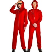 Party City Money Heist Jumpsuit Halloween Costume for Adults, Netflix, Extra Small/Small, with Mask and Jumpsuit