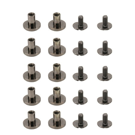 

Chicago Screws Brass Material Binding Posts Nail Rivet For Belt Sliver Black
