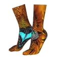 thumbnail image 5 of Salouo Butterfly Alighted On Sunflowers Pattern Fun Novelty Crew Socks,Casual Athletic Socks Neutral Socks, 5 of 7
