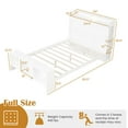 thumbnail image 3 of Costway Full Size Bed Frame with Storage Headboard & Footboard LED Bed Frame with 2 USB Ports, 3 of 10