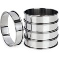 thumbnail image 1 of HSHDLDF 4 Inch English Muffin Rings, Stainless Steel Crumpet Rings, Tart Rings for Baking, Double Rolled Nonstick Round Cake Ring, Metal Pastry Ring Mold for Dessert Food Making Tool, 1 of 7