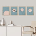 thumbnail image 3 of PixonSign Framed Wall Art Duotone Bird Flying in Sky and Telephone Wire Prints, Set of 4 Nature Wildernes Paintings, Minimalism Wall Décor, Adhesive Canvas Poster for Home Decor -, 3 of 5