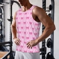 thumbnail image 5 of KLL Pink bows Print Men's Muscle Gym Workout Stringer Tank Tops Bodybuilding Fitness T-Shirts Tank Tops Men-3X-Large, 5 of 7