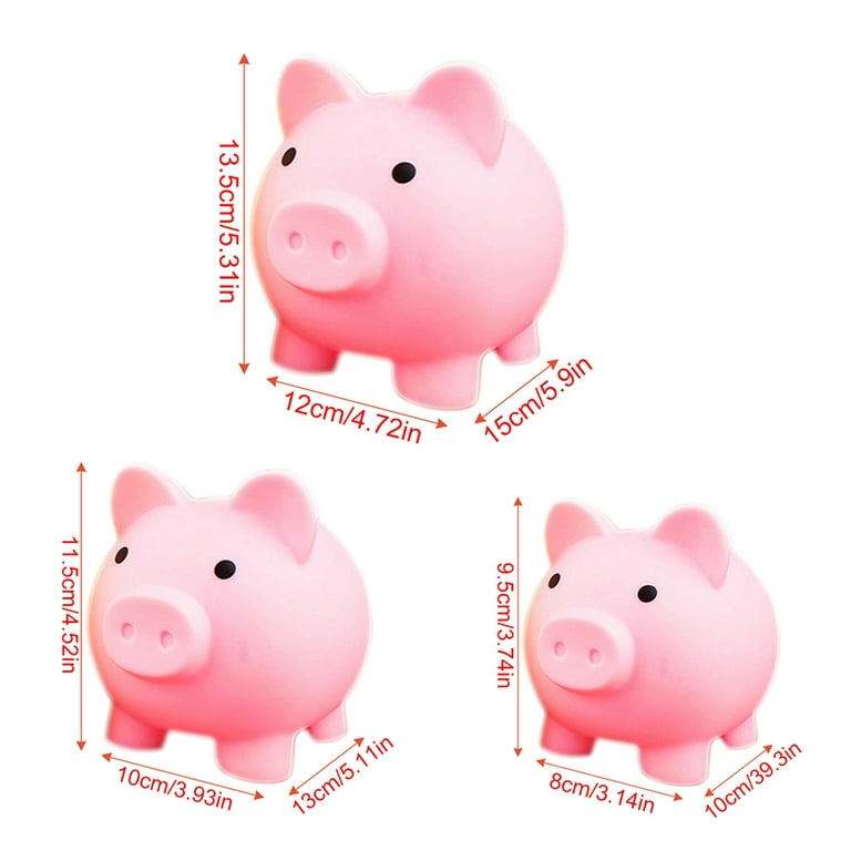 Piggy Bank, Unbreakable Plastic Money Bank, Coin Bank for Girls and Boys,  Medium Size Piggy Banks, Practical Gifts for Birthday, Christmas, Baby