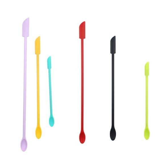 Beauty Mini Spatula Set, Durable & Reusable, Silicone Scrapers for Jars & Bottles, Easy Maintenance for Travel & Home, 6PCS