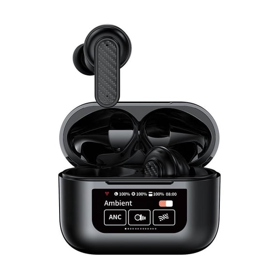 Wireless Headphones with LED Touch Display, Stereo In-Ear Low Latency Waterproof Headphones with Microphone for iPhone Android iOS.