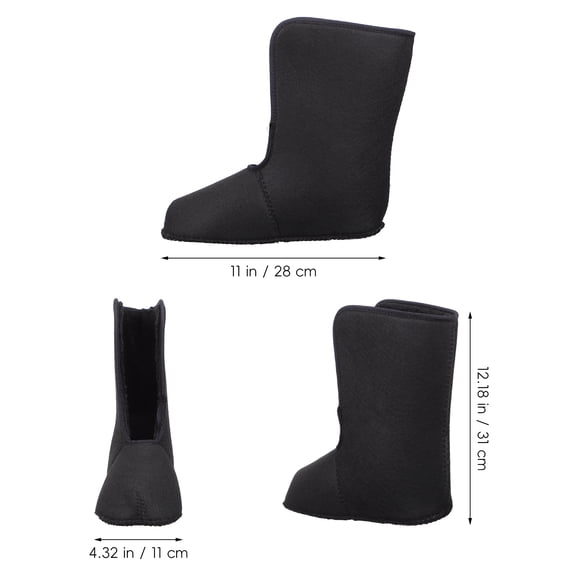 NICEXMAS Men's Fleece Lined Boots Warm Lined Snow Boot Protection From Cold Oxford Cloth 1 Pair