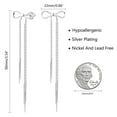 thumbnail image 5 of Lancharmed Earrings for Women Trendy Bow Tassel Silver Plated Earrings Gifts for Women, 5 of 7