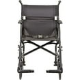 thumbnail image 3 of NOVA Medical Products Lightweight Transport Wheelchair, Black, 18 Inch, 18.5 Pound, 3 of 7