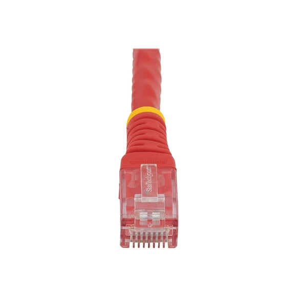 StarTech.com 50ft CAT6 Ethernet Cable, 10 Gigabit Molded RJ45 650MHz 100W PoE Patch Cord, CAT 6 10GbE UTP Network Cable with Strain Relief, Red, Fluke Tested/Wiring is UL Certified/TIA - Category 6 - 24AWG (C6PATCH50RD) - Patch cable - RJ-45 (M) to RJ-45 (M) - 50 ft - UTP - CAT 6 - molded - red