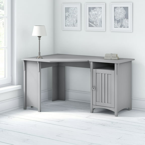 Bush Furniture Salinas 55” Corner Computer Desk, Cape Cod Gray