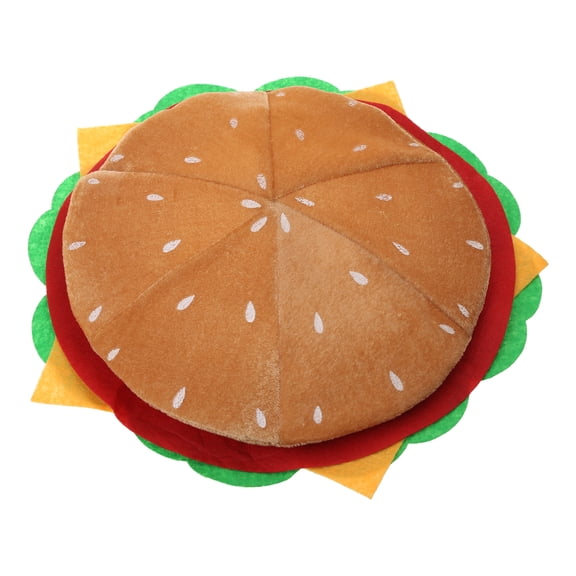 Halloween Funny Hat Hamburger Hat Fun Crazy Hats Halloween Costume Accessory Carnival Party Supplies Cute Hat for Adults