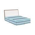 Bed Skirt Queen Size Blue Green Pleated Dust Ruffle Easy Fit Bedskirts ...