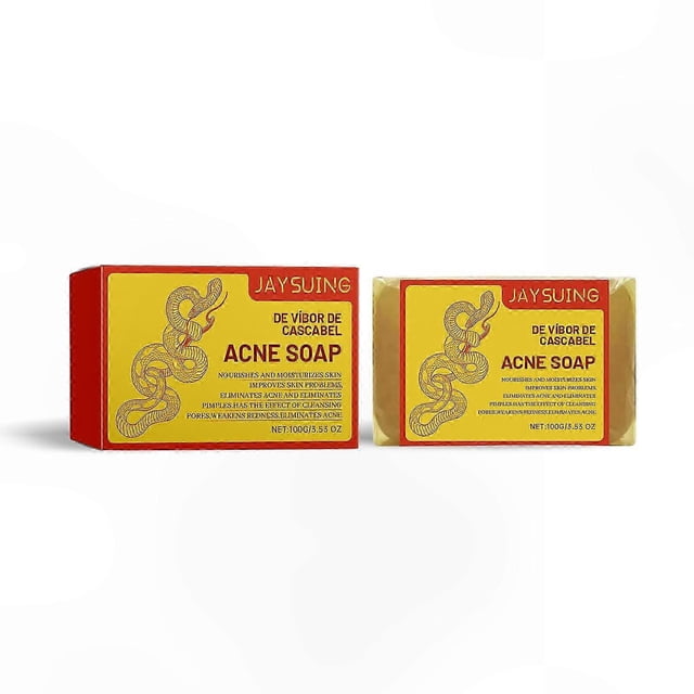 Handcrafted Natural Soap for Face and Body, 100g Bar, Cleansing and Moisturizing Bath Soap with Rattlesnake Oil Essence