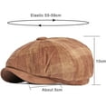 thumbnail image 2 of CoCopeaunts Newsboy Caps for Men Fashion Plaid Octagonal Hat with Elastic Flat Cap Women British Style Berets Vintage Painter Hat, 2 of 8