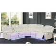 thumbnail image 3 of Challenger Modern Style Recliner Sectional Sofa made with Wood in Ice, 3 of 17