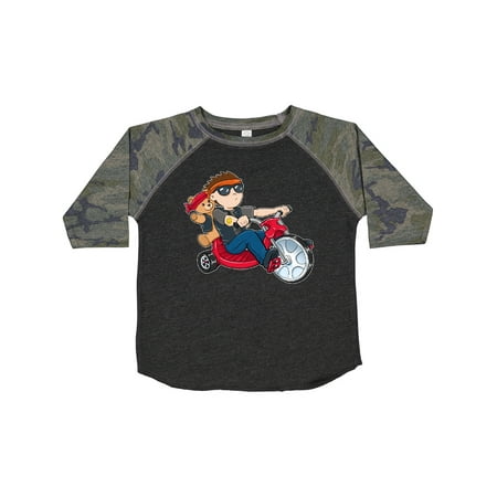 

Inktastic Boy Riding Tricycle in Biker Gear with Teddy Bear Gift Toddler Boy or Toddler Girl T-Shirt