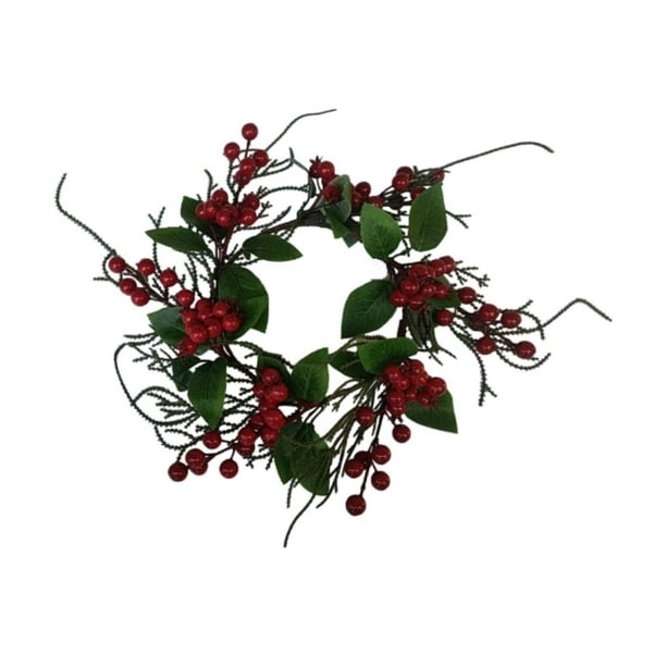 Anillo de vela de Navidad, corona de Navidad, decoración del hogar, adorno, corona de velas, decoración navideña para bodas en interiores Estilo B