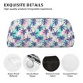thumbnail image 4 of Uemuo Palm Leaves Printed Leather Pencil Case, Pencil Pouch, Portable Pencil Bag, Pen Case for& Office, 4 of 7