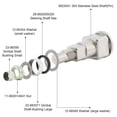 thumbnail image 2 of Gimbal Steering Arm Swivel Shaft 98230A1 with Hardware Stainless Steel, 2 of 8