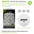 thumbnail image 4 of Champion Sports 1 Star Table Tennis Ball pack - White Ping Pong Balls, Set of 6, with 40mm Seamless Design - Recreation Table Tennis Equipment, Accessories, 4 of 8