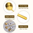 thumbnail image 3 of Unique Bargains 8Pack 6' Stainless Steel Espresso Spoons Mini Coffee Spoon Teaspoon, Gold, 3 of 4