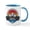 White/Blue Inside, variant on - Buck Hill Burnsville Minnesota Mugs - 11 oz Ceramic Mug - Novelty Coffee Tea Cup