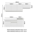 thumbnail image 3 of Cocina Integral Madesa Glamy 260cm Blanco 03, 3 of 9