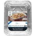 thumbnail image 4 of (4 pack) Mainstays 13.25 in x 10.75 in Disposable Aluminum Roasting Pans with Plastic Lid, 4 of 6