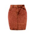 thumbnail image 1 of A2Y Women's Casual Rayon Denim Jean Short Mini Skirts Neon Orange L, 1 of 3