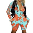thumbnail image 1 of Conjunto de traje de manga larga de camisa de verano de moda para mujer Conjuntos sexy con estampado de cuello en V Wmkox8yi bvn2889, 1 of 8