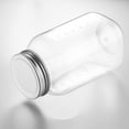 thumbnail image 4 of czcpp-32 OZ Clear Plastic Mason Jars with Lids - Dishwasher Safe Plastic Mason Jars (6 Pack) (Silver), 4 of 4