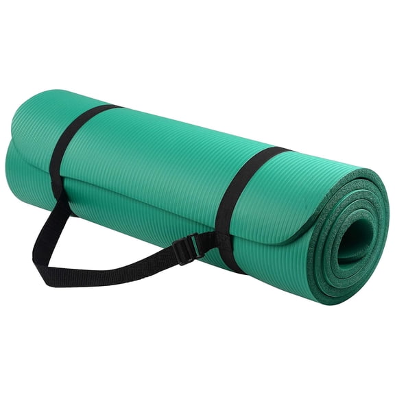 Open Box Fitvids 1/2-Inch Thick High Density Exercise Yoga Mat, Carrying Strap