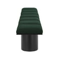 thumbnail image 6 of Meridian Furniture Pavilion Green Boucle Fabric Bench, 6 of 7