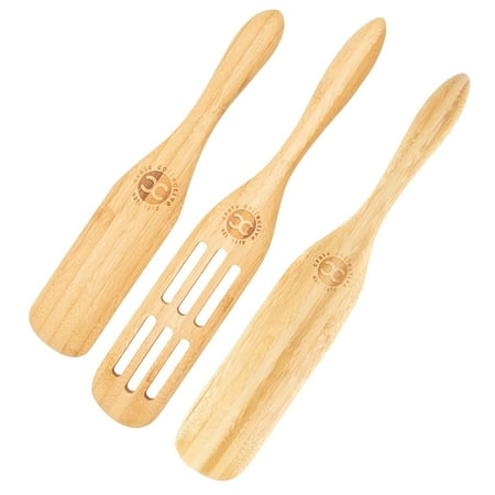 

Crate Collective 3-Piece Bamboo Spurtle Set (Stirring Spatula/Spoon) - 9-Inch Spurtle 12-Inch Spurtle and 12-Inch Slotted Spurtle