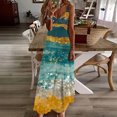 thumbnail image 1 of LSLJS Mode Femmes Été Décontracté Uni Col en V Camis Sans Manches Robe Longue, Robe d'Été Plage Robes, 1 of 5