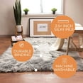thumbnail image 2 of Super Area Rugs Glam Solid Print Shag Area Rug, 5' x 7', 2 of 6