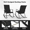thumbnail image 5 of Gymax Set of 2 Outdoor Rocking Chair Patio Rocker w/ Breathable Fabric Black, 5 of 5