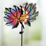 Factory Direct Craft Multicolor Burnished Maple Leaf 3 Inch Metal Floral Picks 6 Count