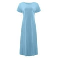 thumbnail image 4 of Robe Midi Décontractée à Manches Courtes et Manches Courtes pour Femmes, 4 of 5