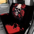 thumbnail image 2 of CHAQLIN Skull Rose Design Rear Bench Seat Covers for Pet, 2 Pack Car Seat Covers Scratch Proof Non-Slip Back Seat Protectors, 2 of 7