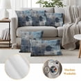 thumbnail image 6 of Navy Blue Grey Outdoor Waterproof Pillow Covers, Modern Oil Painted Abstract Art Aesthetics Decorative Rectangle Throw Pillowcase Sofa Cushion Sham for Patio/Couch/Chair, 20"x12" 2 Pack, 6 of 8