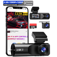 thumbnail image 1 of FFN Dash Cam , Cámara de Tablero de 3 Canales para Autos, 2.5K+1080P+1080P Dash Cam Frontal y Trasera Interior, Cámara de Tablero Triple para Auto con WiFi y App, Tarjeta de 64GB, Visión Nocturna, Es, 1 of 7