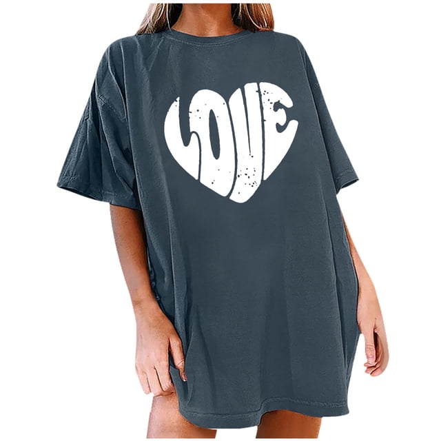 Birdeem Mode Femme T-Shirt à Manches Courtes Col Rond Imprimé Blouse Ample